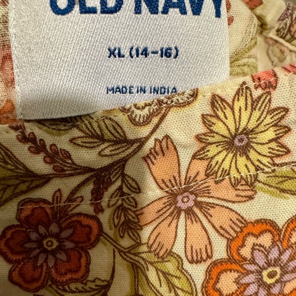 Old Navy Girl Dress Multicolor Floral Cottagecore Summer Fall Sz XL 14-16 - Picture 3 of 3